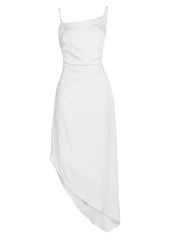 ASTR Mirie Satin Asymmetric Midi-Dress