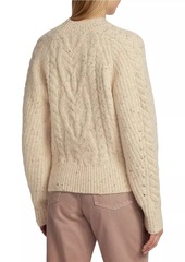 ASTR Natalie Cable-Knit Cold-Shoulder Sweater