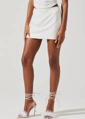 ASTR Remi Embellished Mini Skirt In Ivory
