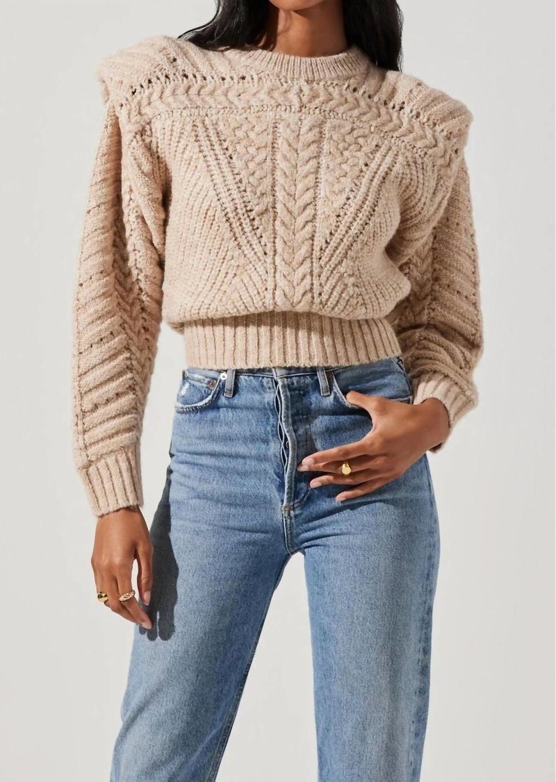 ASTR Tabitha Sweater In Oatmeal