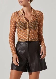 ASTR Wilma Faux Leather Shorts In Dark Brown