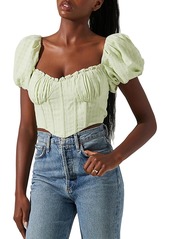 ASTR Womens Bustier Boning Cropped