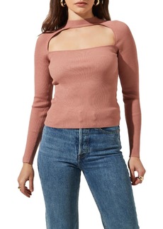 ASTR Womens Long Sleeves Ribbed Pullover Top