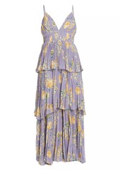 ASTR Zaida Tiered Floral Midi-Dress