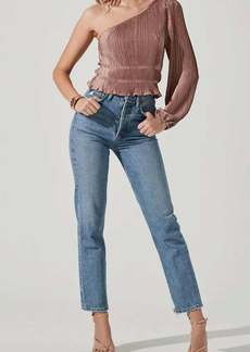 ASTR Zona One Sleeve Top In Mauve