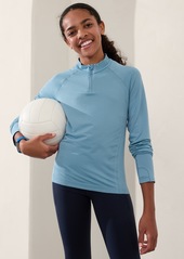 Athleta Girl Power Up Half Zip Top