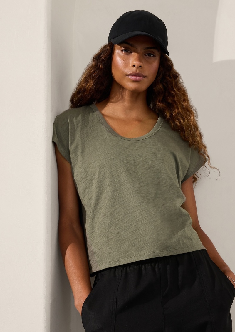 Athleta Classic Slub Scoop Tee