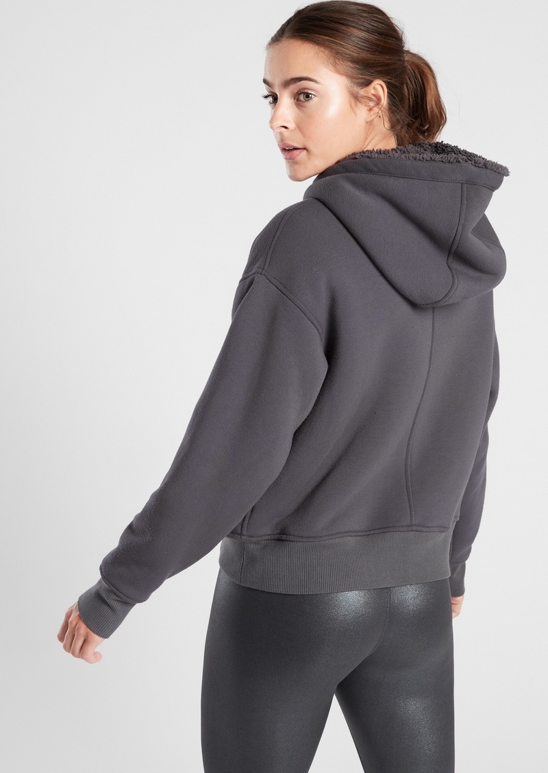 athleta cozy sherpa reversible jacket