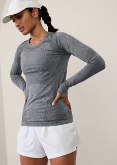 Athleta Momentum Seamless Heather Top