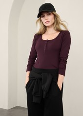 Athleta Signature Rib Henley Top