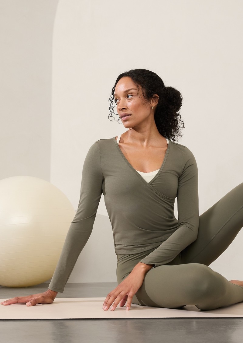 Athleta With Ease Wrap Top