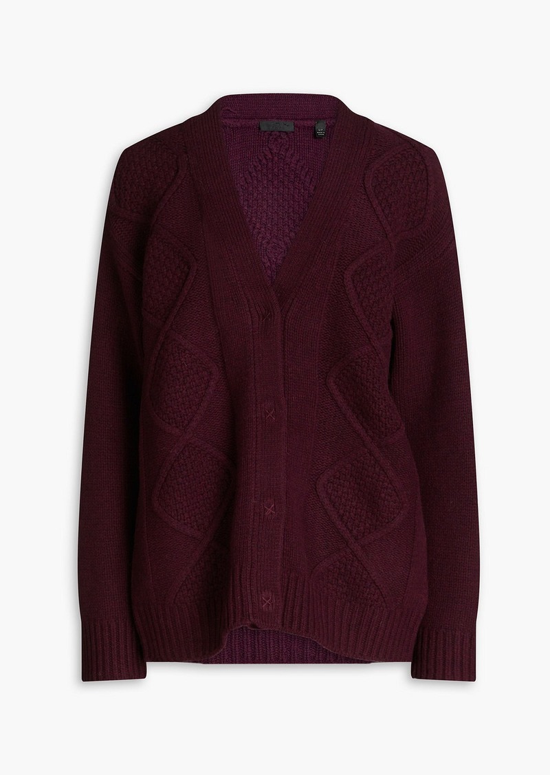 ATM ANTHONY THOMAS MELILLO - Cable-knit wool cardigan - Purple - XS