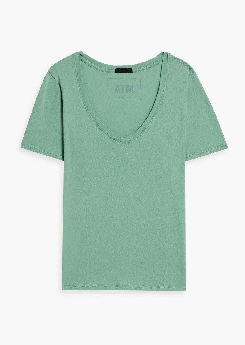 ATM ANTHONY THOMAS MELILLO - Cotton-jersey T-shirt - Green - XS