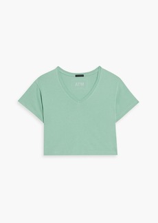 ATM ANTHONY THOMAS MELILLO - Cropped cotton-jersey T-shirt - Green - XS