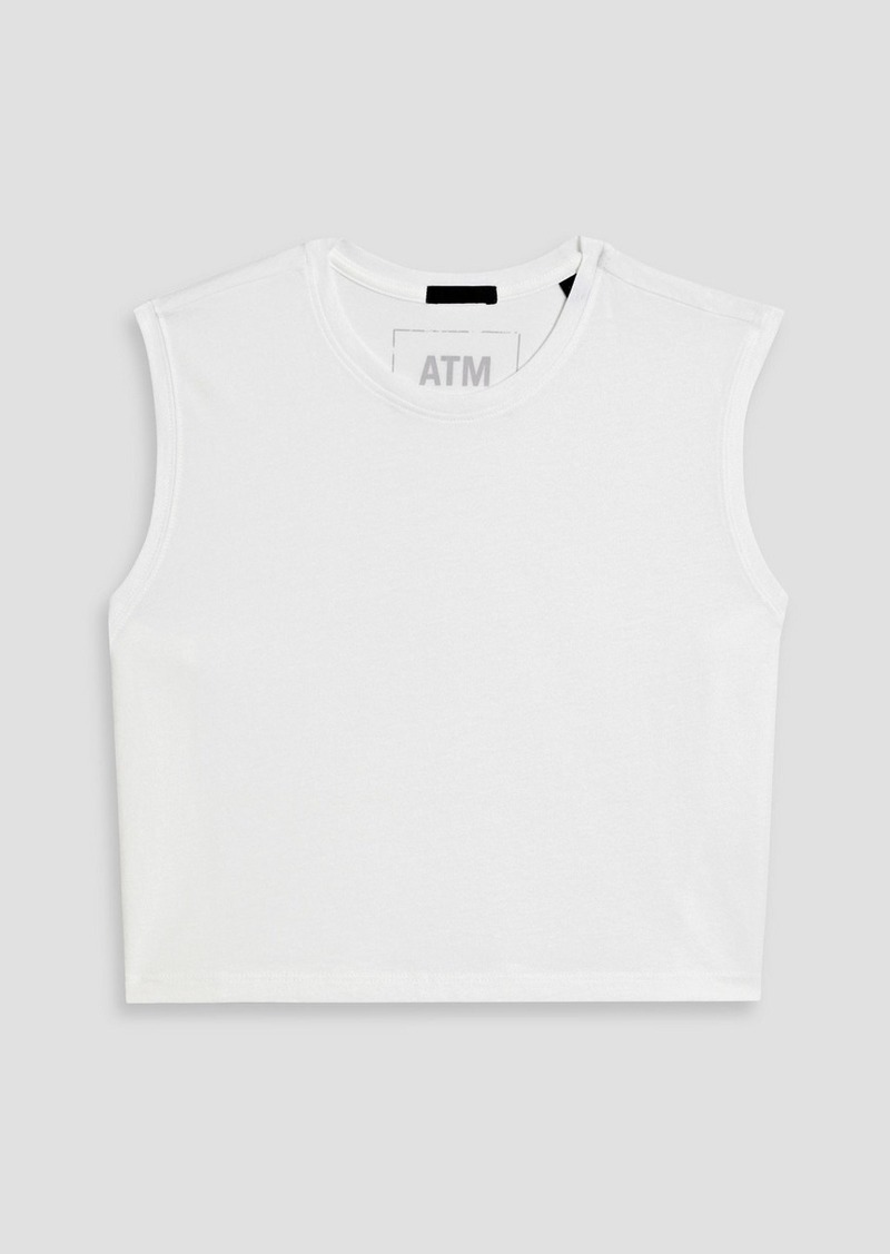 ATM ANTHONY THOMAS MELILLO - Cropped cotton-jersey tank - White - XL