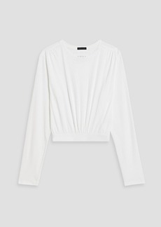 ATM ANTHONY THOMAS MELILLO - Cropped gathered cotton-jersey top - White - M