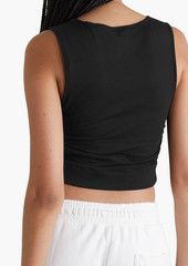 ATM ANTHONY THOMAS MELILLO - Cropped ruched stretch-Pima cotton-jersey tank - Black - L