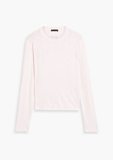 ATM ANTHONY THOMAS MELILLO - Distressed slub cotton-jersey top - Pink - XL
