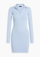 ATM ANTHONY THOMAS MELILLO - Ribbed cotton and cashmere-blend mini dress - Blue - L