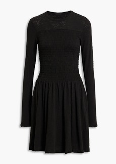 ATM ANTHONY THOMAS MELILLO - Shirred slub cotton-jersey mini dress - Black - M