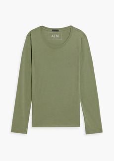ATM ANTHONY THOMAS MELILLO - Slub cotton-jersey top - Green - XS