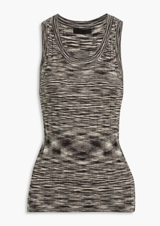 ATM ANTHONY THOMAS MELILLO - Space-dyed ribbed silk and cotton-blend tank - Gray - M