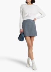 ATM ANTHONY THOMAS MELILLO - Striped cotton-jacquard mini skirt - Blue - US 4