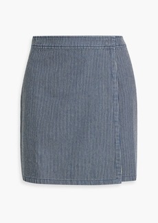 ATM ANTHONY THOMAS MELILLO - Striped cotton-jacquard mini skirt - Blue - US 0