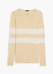 ATM ANTHONY THOMAS MELILLO - Striped slub cotton-jersey top - Neutral - L