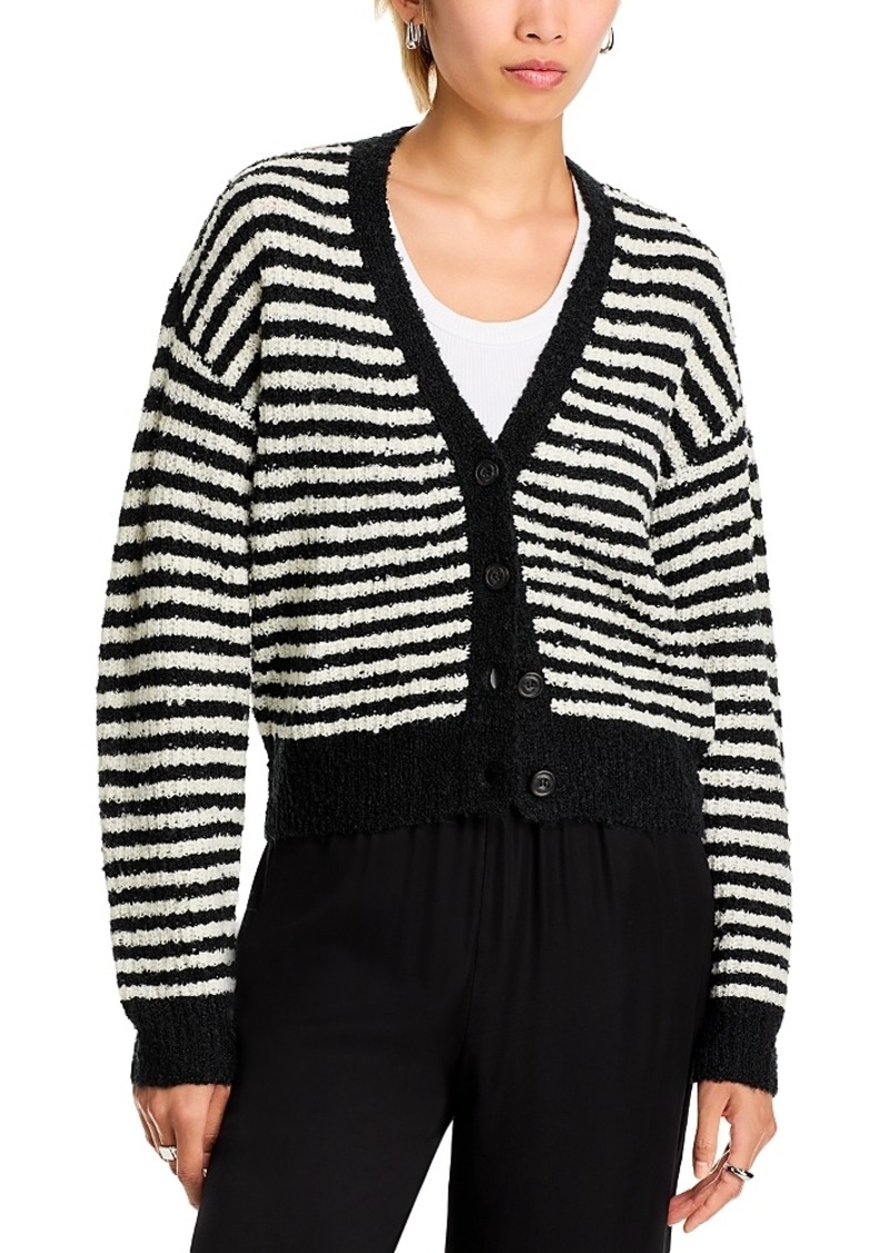 Atm Anthony Thomas Melillo Boucle Striped Cardigan