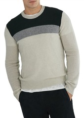 ATM Anthony Thomas Melillo Cashmere Color Blocked Slim Fit Sweater 