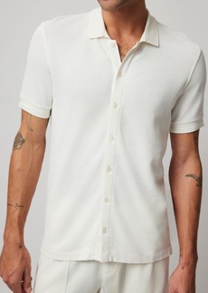ATM Anthony Thomas Melillo Cotton Piqué Short Sleeve Button-Up Shirt