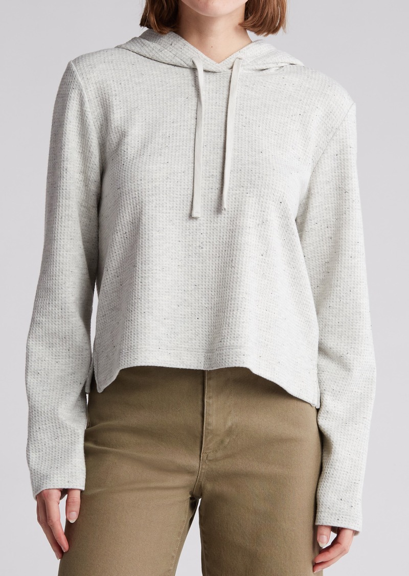 ATM Anthony Thomas Melillo Donegal Waffle Knit Hoodie in Heather Grey Donegal at Nordstrom Rack