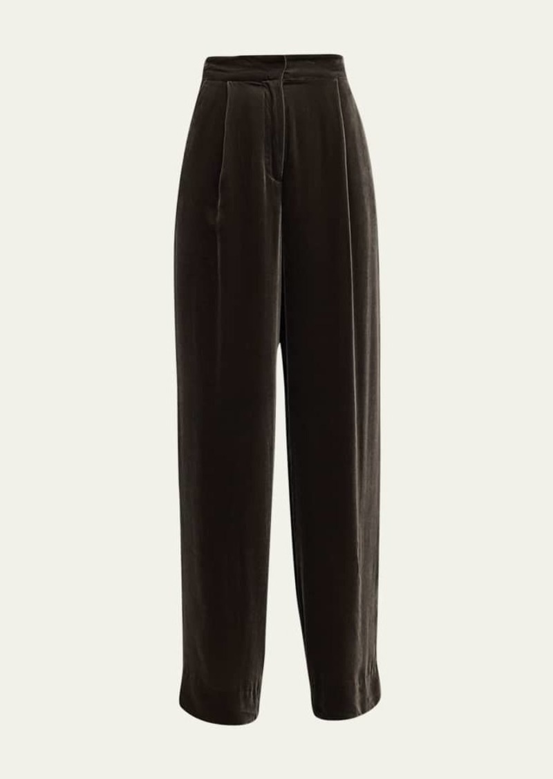 ATM Anthony Thomas Melillo High-Rise Velvet Wide-Leg Pants