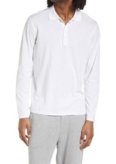ATM Anthony Thomas Melillo Jersey Cotton Long Sleeve Polo in White at Nordstrom