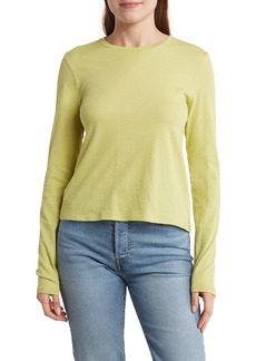 ATM Anthony Thomas Melillo Long Sleeve Crewneck Cotton Top in Granny Smith at Nordstrom Rack