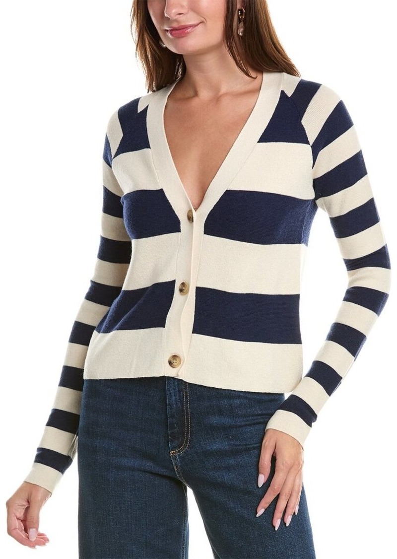 ATM Anthony Thomas Melillo Mixed Stripe Wool-Blend Cardigan