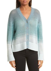 ATM Anthony Thomas Melillo Ombré Open Stitch Cardigan Sweater in Amalfi Combo at Nordstrom