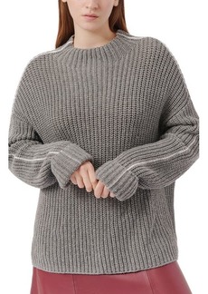 ATM Anthony Thomas Melillo Piped Wool Blend Funnel Neck Sweater