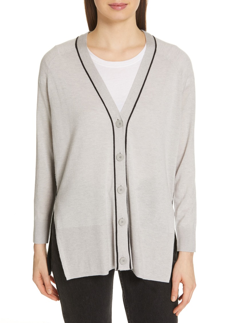 ATM Anthony Thomas Melillo Spring Colorblock Silk, Wool & Cashmere Cardigan (Nordstrom Exclusive)