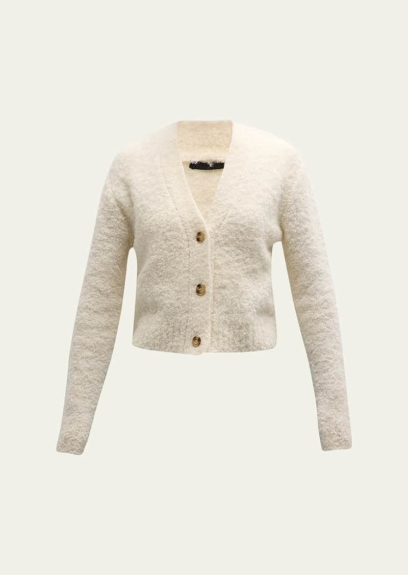 ATM Anthony Thomas Melillo Wool-Blend Boucle Cropped Cardigan