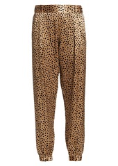 ATM Anthony Thomas Melillo Cheetah Print Silk Pants