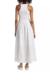 ATM Anthony Thomas Melillo Cotton-Blend Mixed-Media Maxi Dress