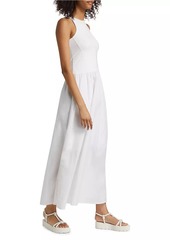 ATM Anthony Thomas Melillo Cotton-Blend Mixed-Media Maxi Dress