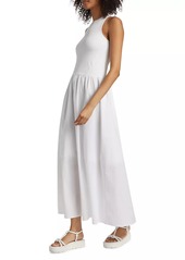 ATM Anthony Thomas Melillo Cotton-Blend Mixed-Media Maxi Dress