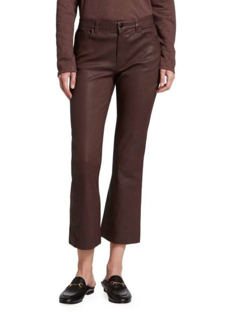 ATM Anthony Thomas Melillo Cropped Flare Leather Pants