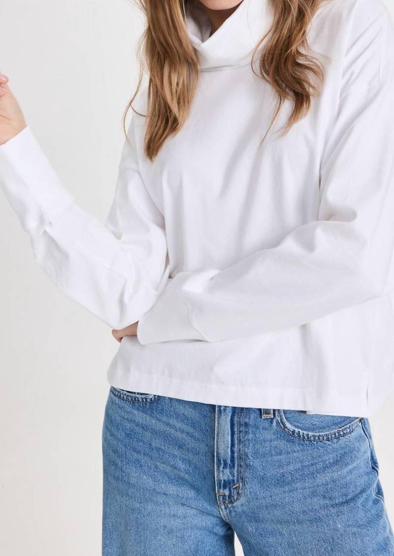 ATM Anthony Thomas Melillo Heavy Cotton Oversized Turtleneck In White