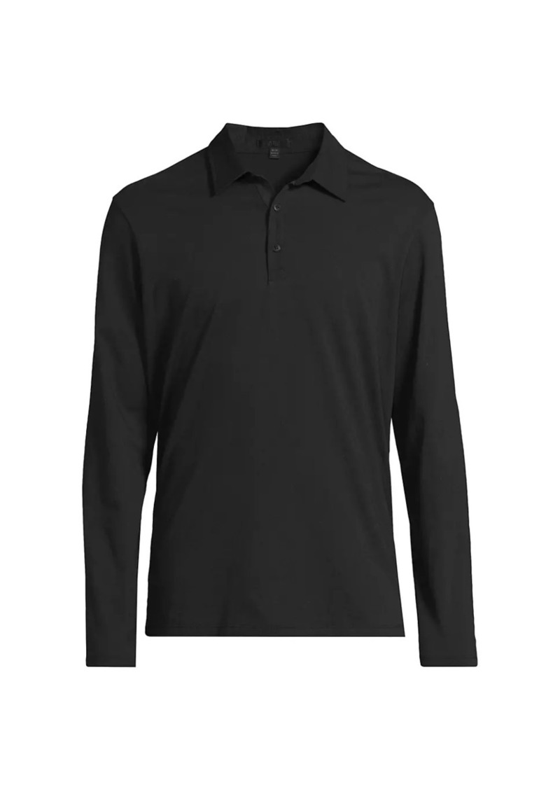 ATM Anthony Thomas Melillo Heavyweight Jersey Long-Sleeve Polo Shirt