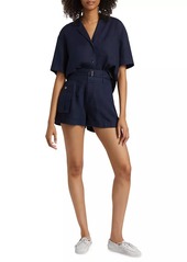 ATM Anthony Thomas Melillo Linen High-Waisted Shorts