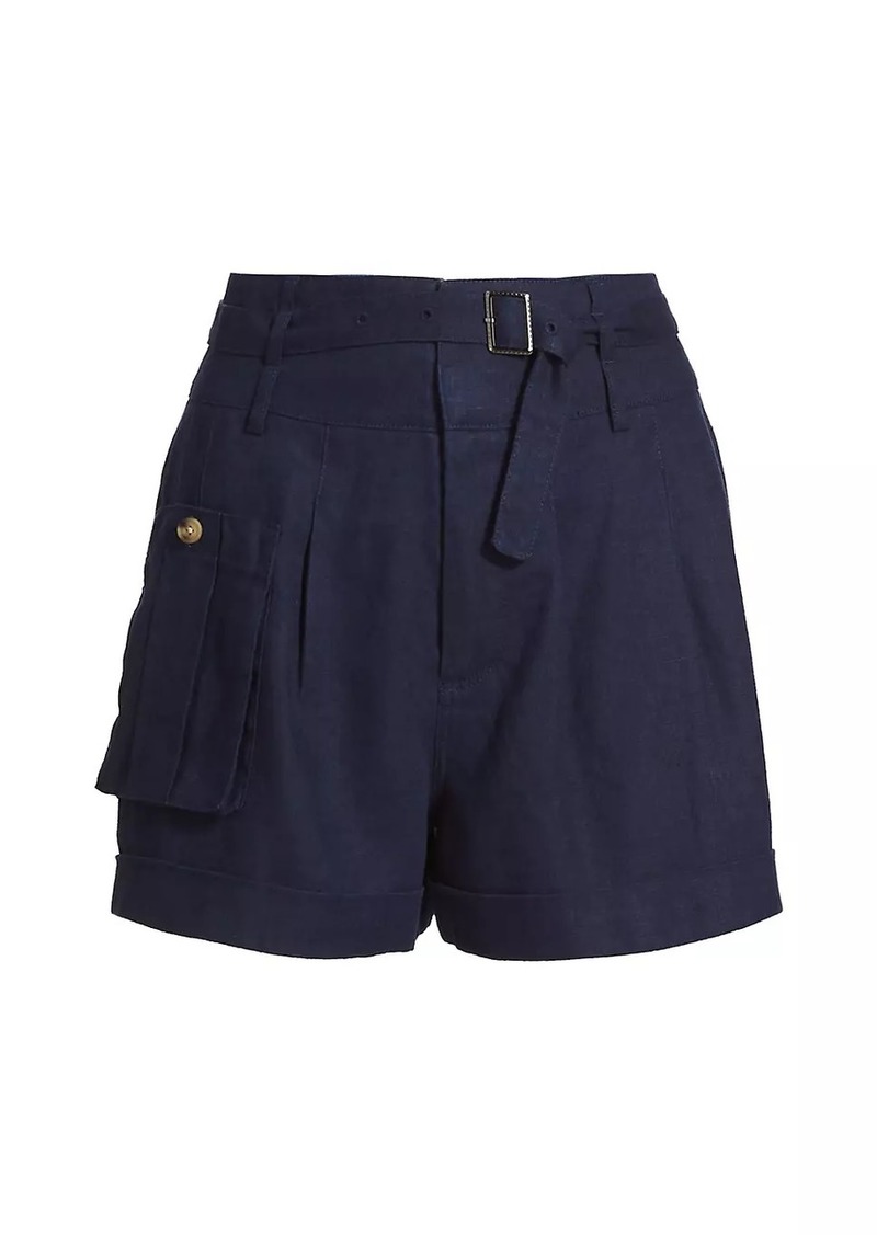 ATM Anthony Thomas Melillo Linen High-Waisted Shorts